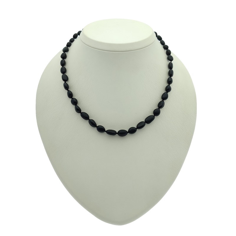 Бусы "Сливка" из янтаря